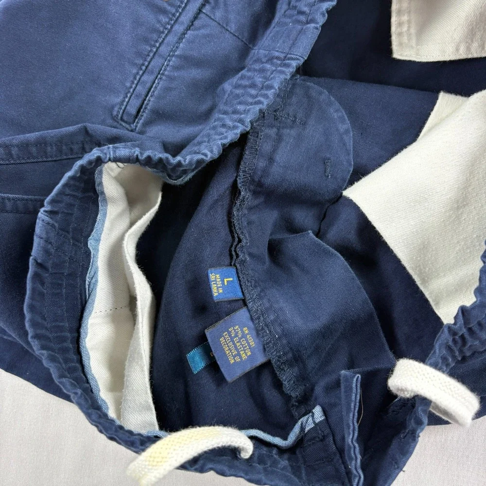 Polo Ralph Lauren Shorts Mens Large Blue Prepster Chino Stretch Classic Fit